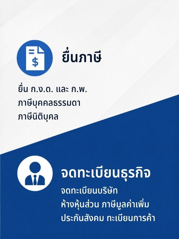 ยื่นภาษี จดทะเบียนธุรกิจ